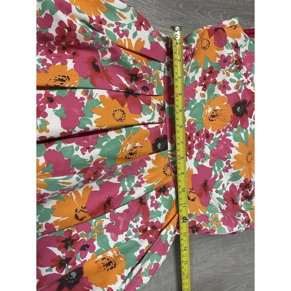 3/$30 Zara Mod 60s Floral Spring Easter Dress Fitted, Cap Sleeve - Picture 10 of 14